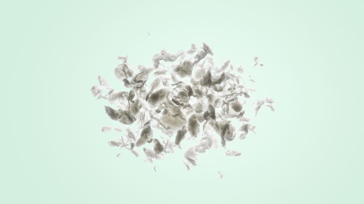 pappersmassa på grön bakgrund