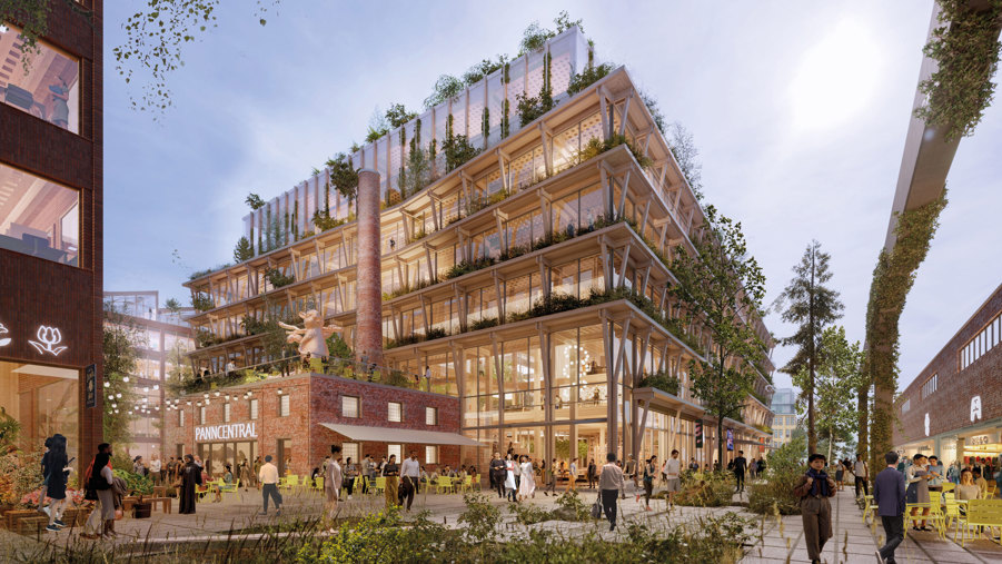 rendering av wood city sickla